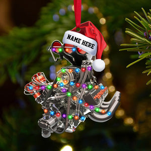 Hot Rod V8 Engine - Personalized Christmas Ornament - Gift For Drag Racer - Ornament - GoDuckee