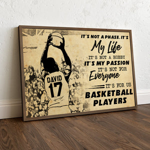 Personalized Basketball Player Poster - It's For Us Basketball Players - Poster & Canvas - GoDuckee