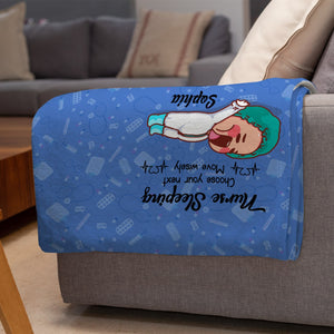 Nurse Sleeping Choose Your Next Move Wisely Personalized Nurse Blanket, Gift For Nurse - Blanket - GoDuckee