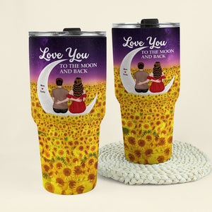 Love You To The Moon And Back- Gift For Mother- Tumbler Cup- Mother's Day Tumbler Cup - Drinkware - GoDuckee