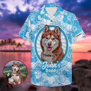 Custom Photo - Dog Lover Hawaiian Shirt - Floral Pattern - Hawaiian Shirts - GoDuckee