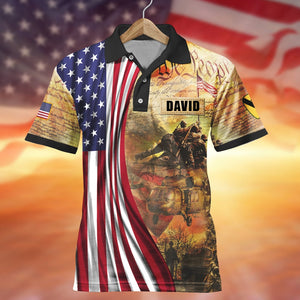 Personalized Veteran Polo Shirt - It Doesn't Need To Be Rewritten - AOP Products - GoDuckee