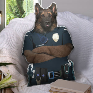 Police Image Upload Custom Shape Pillow Gift For Dog Lovers - Pillow - GoDuckee