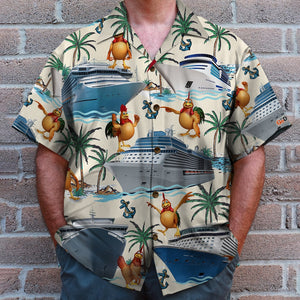 Cruising Chicken Let's Enjoy the Trip, Hawaiian Shirt, Gifts for Cruising Lovers - Hawaiian Shirts - GoDuckee