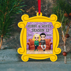 Hubby & Wifey Personalized Couple Ornament, Christmas Tree Decor - Ornament - GoDuckee