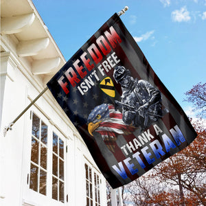 Freedom Isn't Free Thank A Veteran, Personalized House Flag, Military Gifts - Flag - GoDuckee