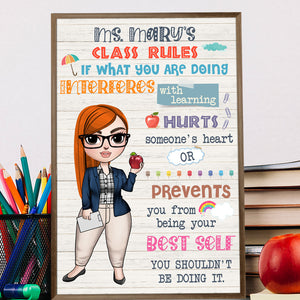 Personalized Teacher Dolls Poster - Teacher Class Rules - Poster & Canvas - GoDuckee