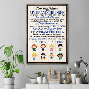 Personalized Princes and Princesses Poster - Grandma - One Day When My Grandchildren - Poster & Canvas - GoDuckee