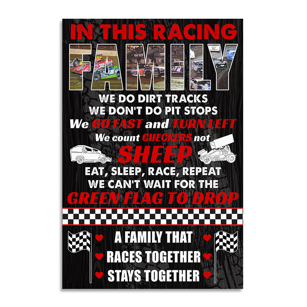 Dirt Track Racing - Custom Racing Photo Poster - In This Racing FAMILY - Poster & Canvas - GoDuckee