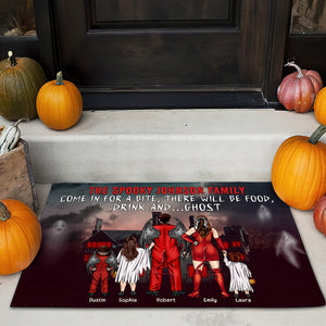 Personalized Horror Family Door Mat, Come In For A Bite - Doormat - GoDuckee