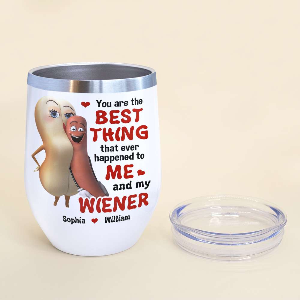 Personalized Funny Couple Tumbler - All My Naughty Thoughts Involve Me -  GoDuckee