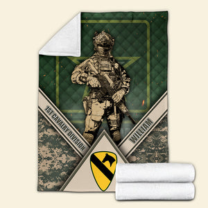 Custom Insignia, Name, Branch Military Blanket - Gift For Veterans And Military Members - Blanket - GoDuckee
