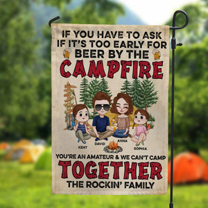 Camping Beer By The Campfire, Personalized Flag, Gifts for Camping Lovers - Flag - GoDuckee