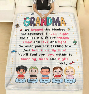 Grandchildren Personalized Blanket, Gift For Grandma 07HUDT030423HH - Blanket - GoDuckee