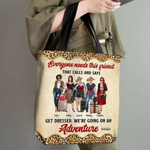 Girls Trip Personalized All Over Tote Bag - Gift for Friends - We're Going On Adventure - Tote Bag - GoDuckee