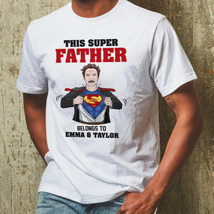 This Super Dad Belongs To - Personalized Shirts - Gift For Father's Day - Shirts - GoDuckee