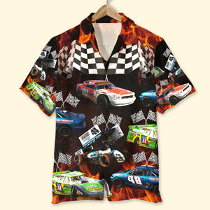 Weekend Forecast Dirt Track Racing With A Chance Of Drinking Custom Photo Hawaiian Shirt, Summer Gift - Hawaiian Shirts - GoDuckee