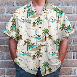 Cruising Hawaiian Shirt - Yes I Do Have A Retirement Plan I Plan On Cruising - Palm Beach Pattern - Hawaiian Shirts - GoDuckee