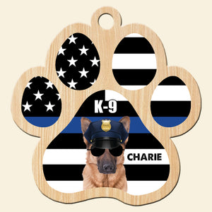 Police K9 Dog In Sunglasses - Personalized Christmas Ornament - Gift for Police - Ornament - GoDuckee