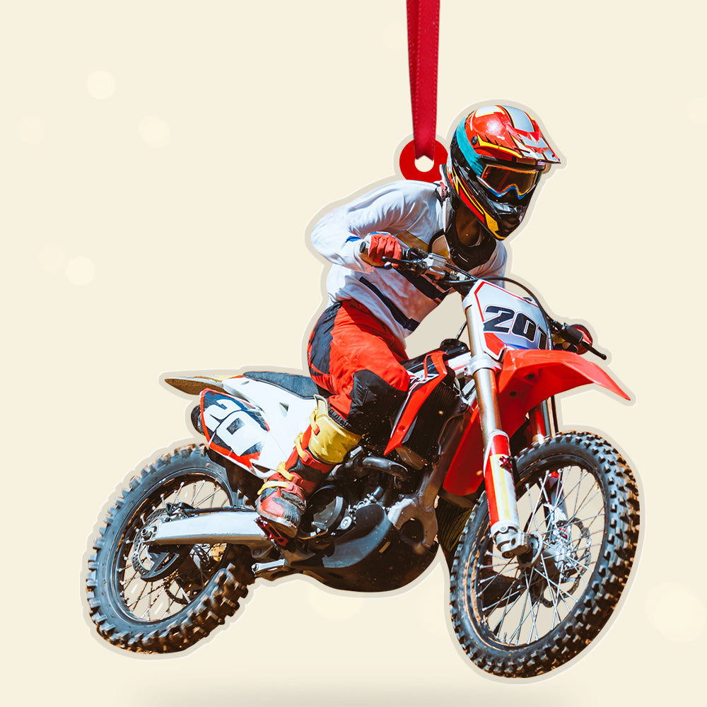 Custom Motocross Ornament, Christmas Tree Decor - Ornament - GoDuckee