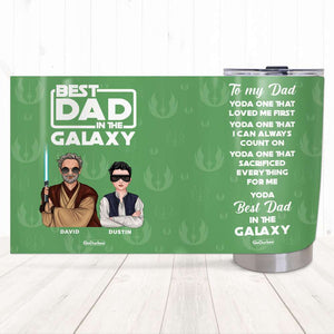 Best Dad In The Galaxy, Personalized Tumbler, Gifts for Dad, S.W Dad Kids - Tumbler Cup - GoDuckee