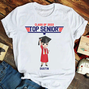 Personalized Graduation Shirt, Top Senior, Excited Graduate - Shirts - GoDuckee