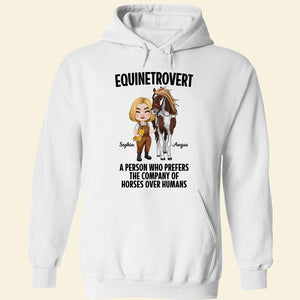 Equinetrovert, Personalized Shirt, Gift For Horse Lovers - Shirts - GoDuckee