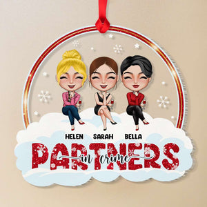 Partners In Crime Personalized Acrylic Ornament, Gift For Friends - Ornament - GoDuckee