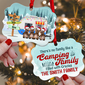 There's No Family Like A Camping Bear Family - Personalized Ornament - Gift for Outdoorsy People - Ornament - GoDuckee