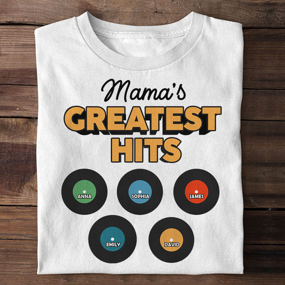 Mama's Greatest Hits Personalized Shirt, Mother's Day Gift For Vinyl Lovers-03qhti170423 - Shirts - GoDuckee