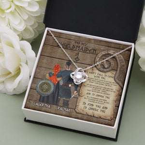 Personalized Viking Couple Love Knot Necklace - To My Shieldmaiden Message Card - Jewelry - GoDuckee