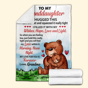 My Love For You Is Forever, Personalized Blanket, Gift For Family, Love Bear - Blanket - GoDuckee