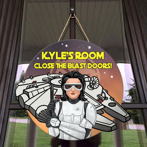 Personalized Wood Sign - Close The Blast Doors - Gift For Fans - Wood Sign - GoDuckee