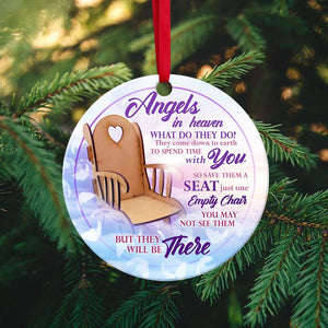 Angels In Heaven But They Will Be There - Personalized Memorial Christmas Ornament - Ornament - GoDuckee