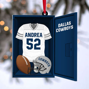 American Football Locker, Personalized Acrylic Ornament - Ornament - GoDuckee