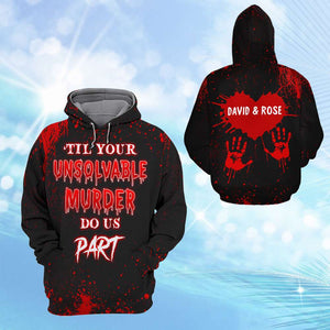 Couple Til Your Unsolvable Murder Do Us Part - Personalized All Over Print Products - Gift for Couple - AOP Products - GoDuckee