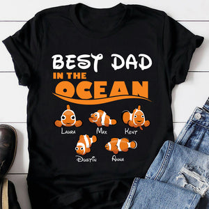 Dad Best Dad In The Ocean, Personalized Shirts, Gifts for Dads - Shirts - GoDuckee