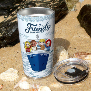 The Best Ship Is Friendship Personalized Cruising Friends Tumbler, Gift For Friends - Tumbler Cup - GoDuckee