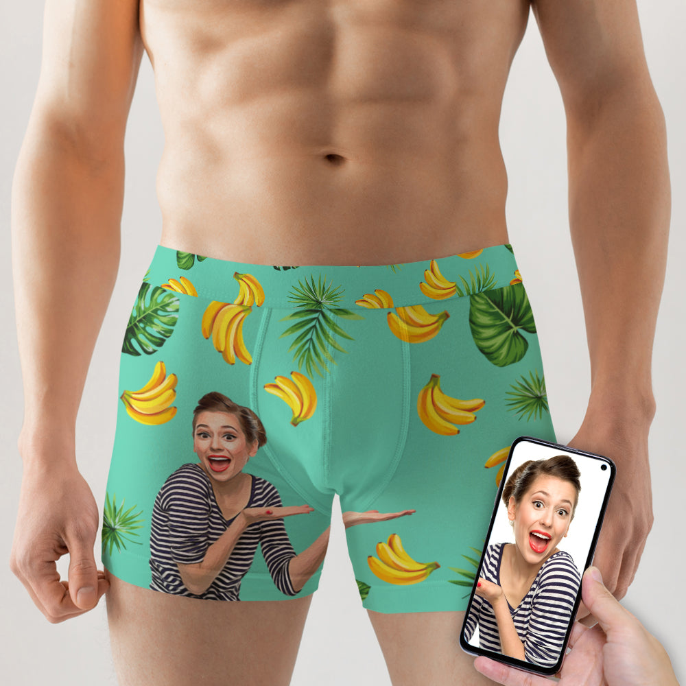 Custom Men Boxer Briefs, Banana Pattern - Boxer Briefs - GoDuckee