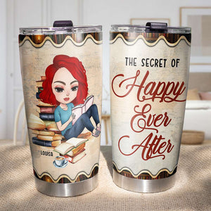 The Secret Of Happy Ever After Personalized Book Tumbler Cup, Gift For Book Lovers - Tumbler Cup - GoDuckee