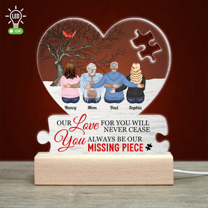 You Always Be Our Missing Piece, Gift For Mother- Personalized Led Light- Mother's Day Led Light - Led Night Light - GoDuckee