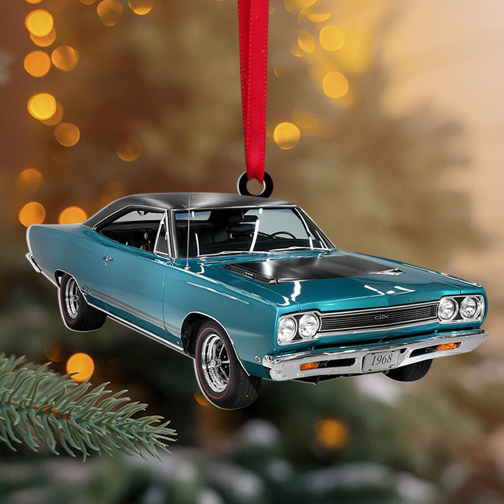Custom Photo Muscle Car Ornament, Christmas Tree Decor, Gift For Car Enthusiastic - Ornament - GoDuckee