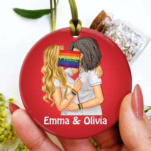 The Happiest I've Felt, You Loved Me Too - Personalized LGBT Christmas Ornament - Gift For Couple - Ornament - GoDuckee