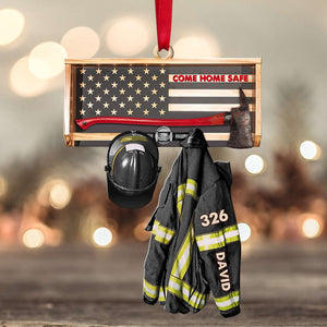Firefighter Come Home Safe - Personalized Firefighter PPE Ornament - Christmas Gift For Firefighters - Ornament - GoDuckee
