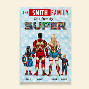 Our Family Is Super - Personalized Canvas Poster - Gifts For Father, Mother - Poster & Canvas - GoDuckee