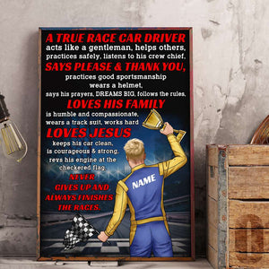 Personalized Racing Racer Poster - A True Race Car Driver - Poster & Canvas - GoDuckee