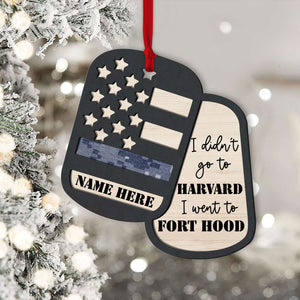 Military Dog Tag With Camouflage Pattern, Ornament Christmas Gift - Ornament - GoDuckee