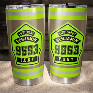 Firefighter Tumbler, Firefighter Personalized Tumbler Gift - Tumbler Cup - GoDuckee