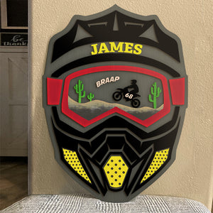 Personalized Motocross 2 Layers Wood Sign Gift For Motocross Lovers - Wood Sign - GoDuckee