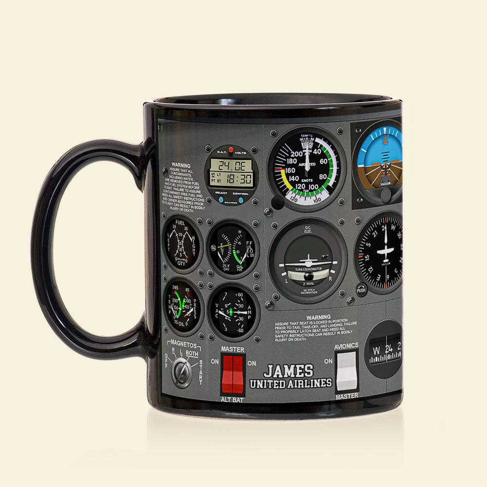 Personalized Aircraft Cockpit Mug, Gift For Airplane Lovers 2 (AP0402) - Coffee Mug - GoDuckee